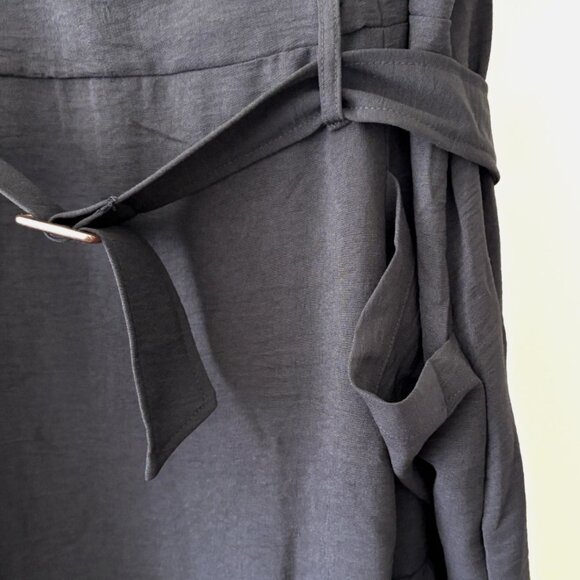 Nina Leonard Women’s Sleeveless Belted Dress Black 2X Pockets Plus Size - Picture 5 of 9